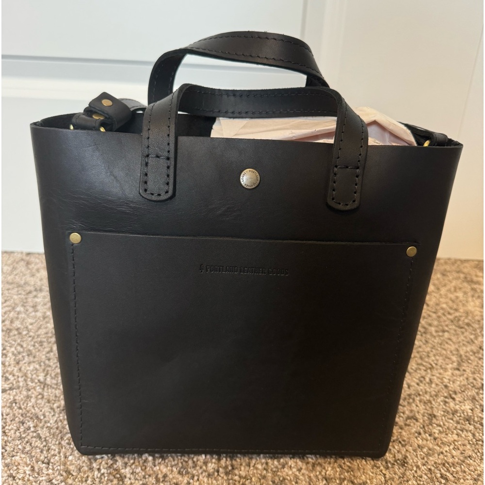 Portland Leather Black Mini Crossbody